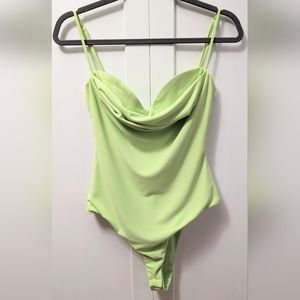 ZARA, Draped Bodysuit, Adjustable Straps, Size Small.